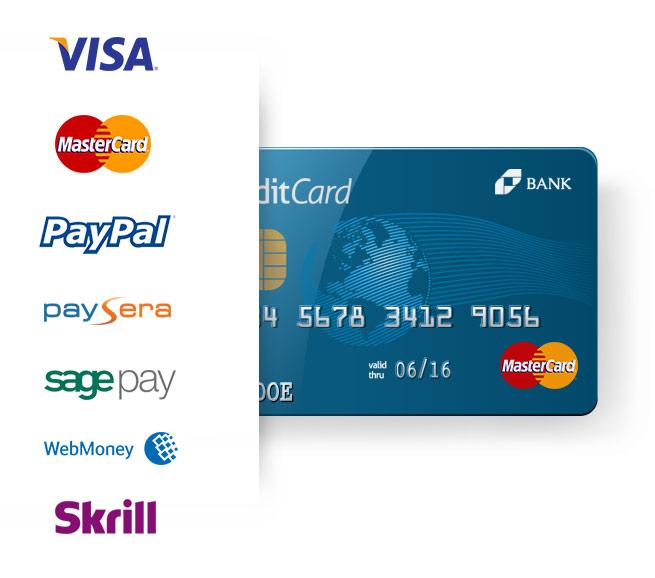 Įdiegiamos mokėjimo sistemos el. parduotuvėms - „WebMoney“, „PayPal“, „Sage pay“, „Skrill“, „Paysera“, „Visa“, „Mastercard“, „American Express“ ir kt.