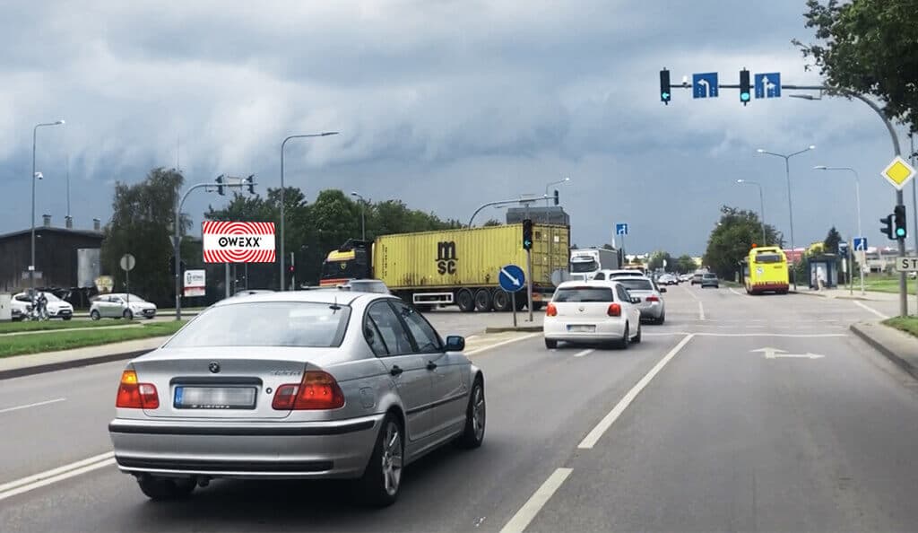 Reklamos stendas Pramonės g. ir Išradėjų g. sankirta, Šiauliai — Reklamos stendas Šiauliai