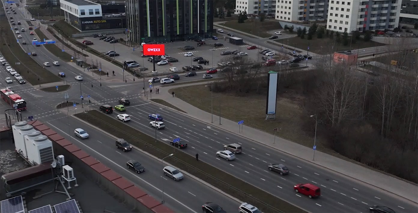 Ekranas „Pilaitės prospektas“ — LED lauko ekranas Vilnius