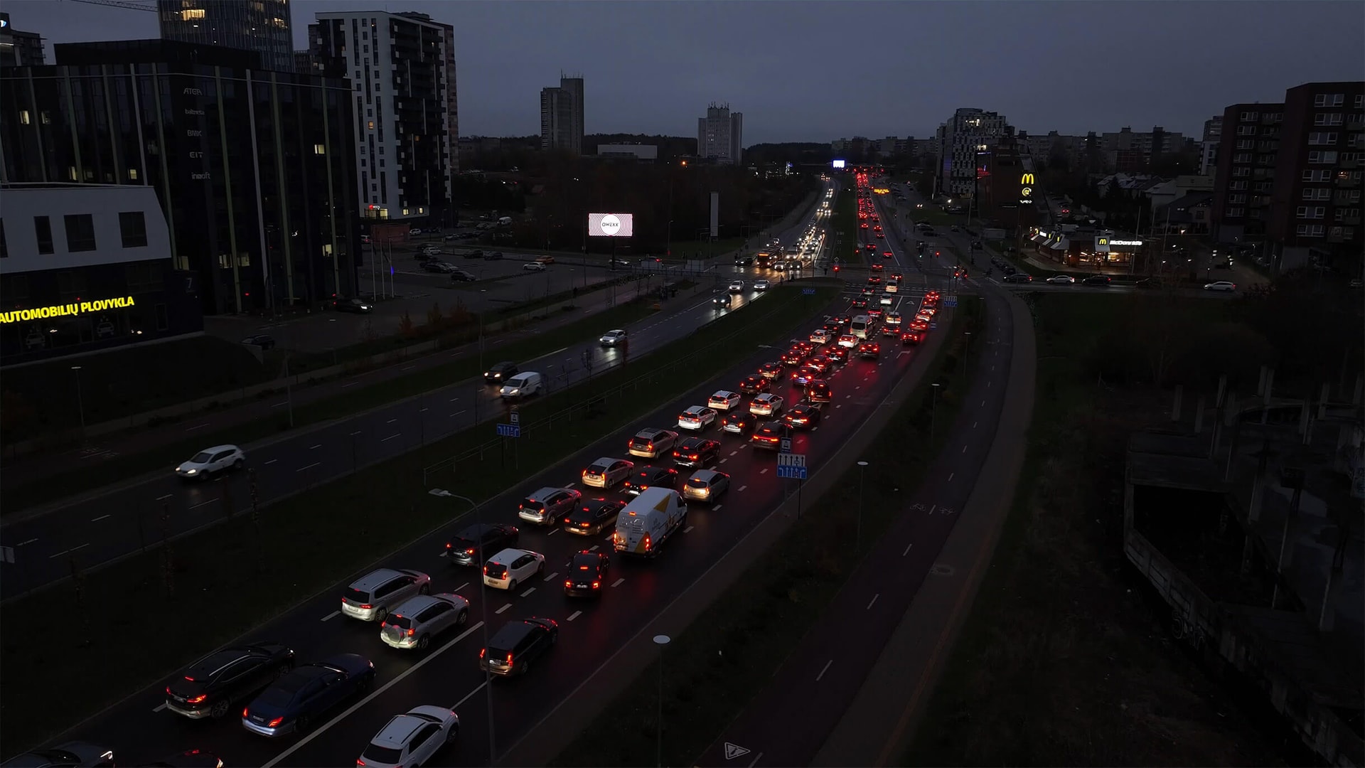 Ekranas „Spaudos rūmai“ — LED lauko ekranas Vilnius