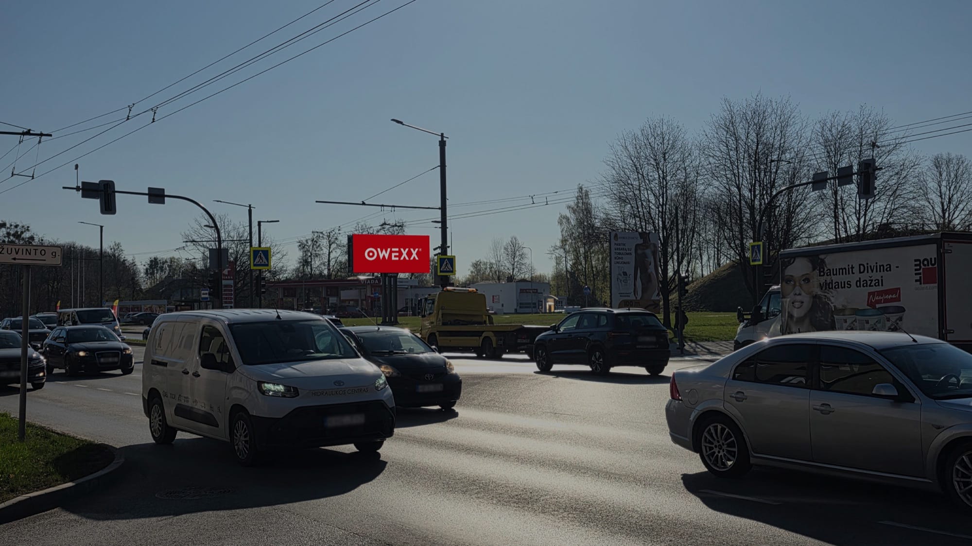 Skjermen «Baršausko» — LED utendørsskjerm Kaunas