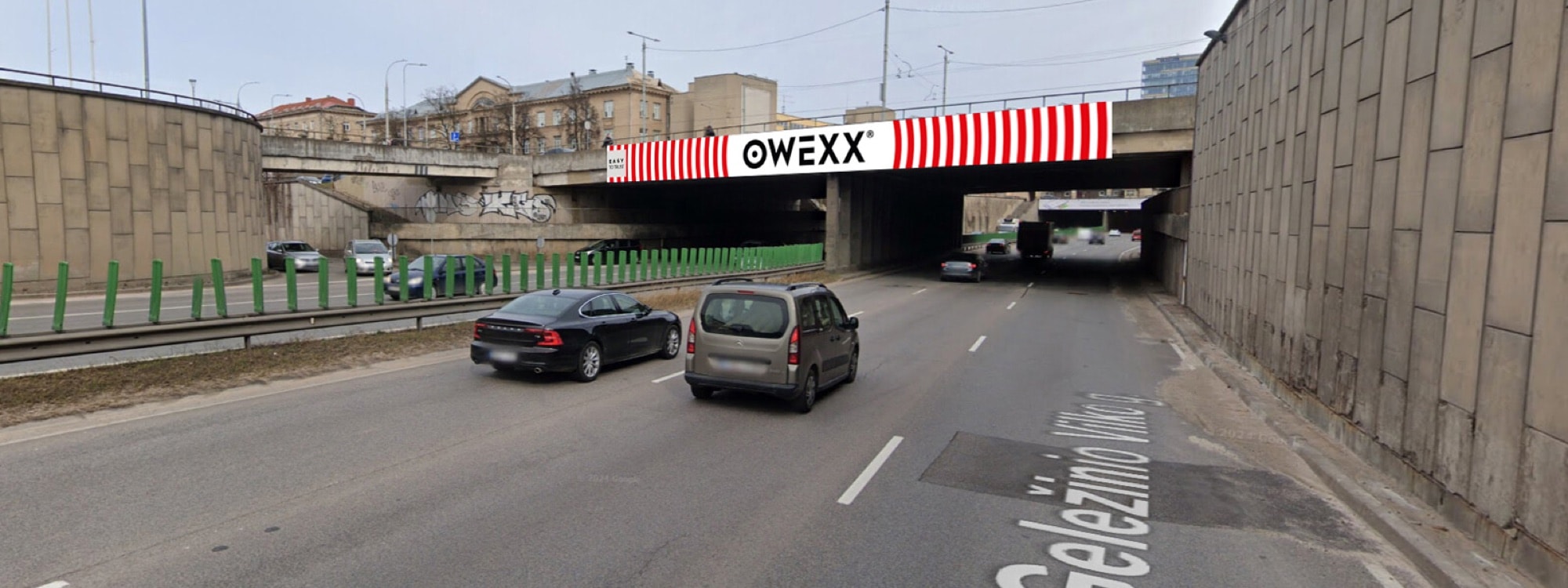 Ekranas – Jasinskio — Viaduko ekranas Vilnius
