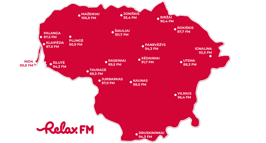 Relax FM FM Frequenzen — In Litauen