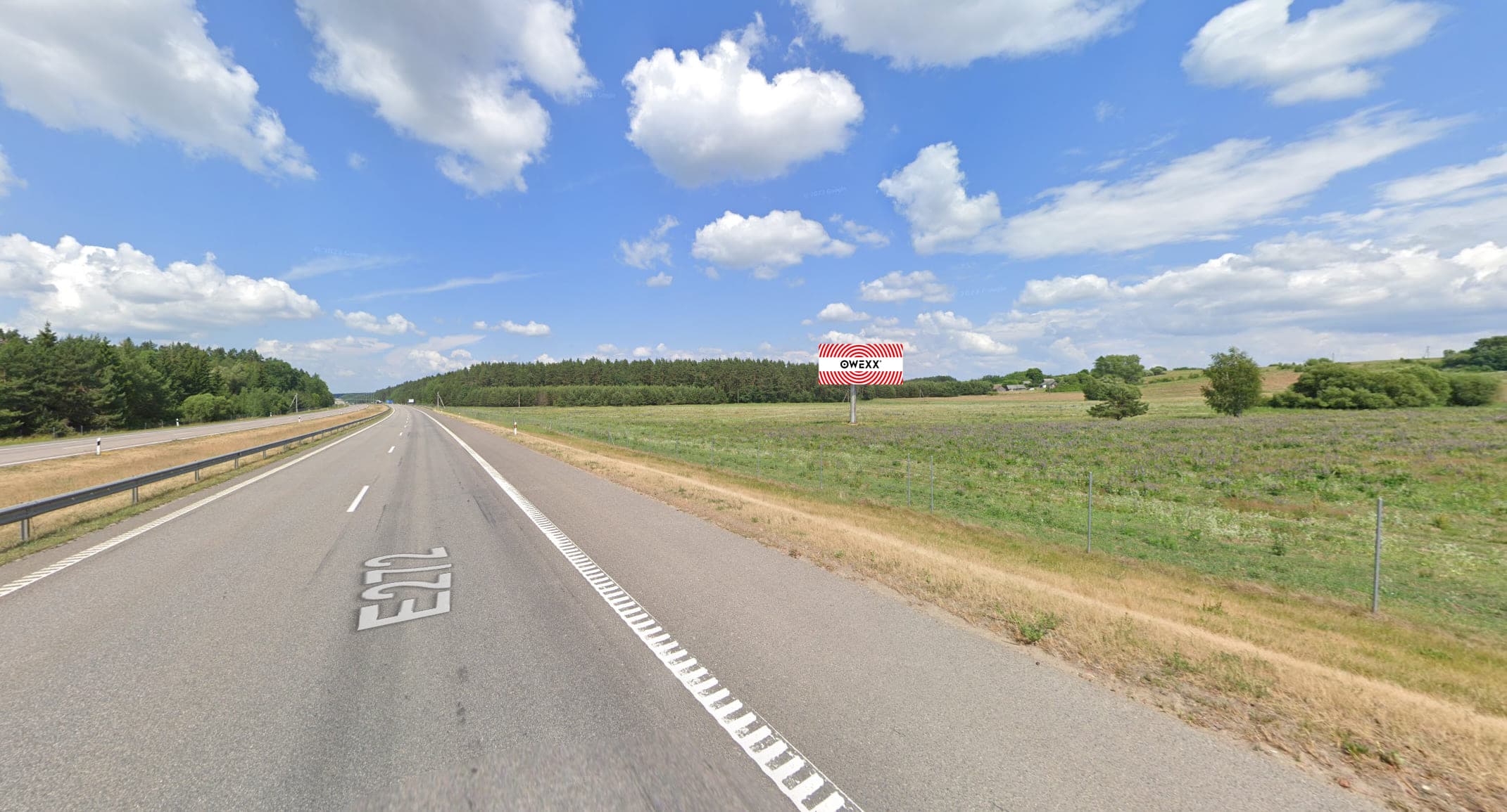 Werbetafel A2, Vilnius–Panevėžys, 70 km von Vilnius (rechte Seite)