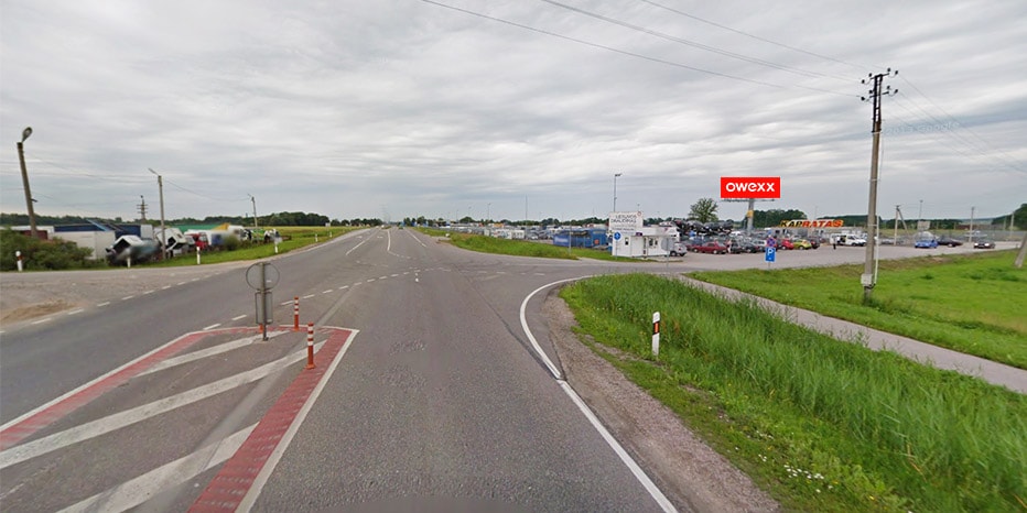 A5, Kaunas - Marijampolė, 57 km nuo Kauno (dešinėje pusėje) — Reklamos stendas Pagrindiniai keliai