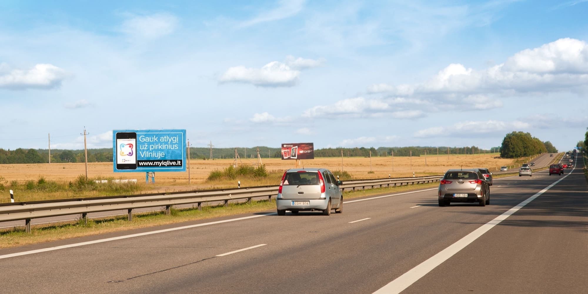 Automagistrāle A1, Kauņa - Viļņa (kreisajā pusē), 66,5 km no Viļņas