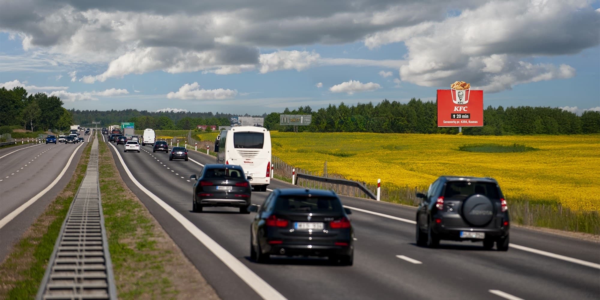 Autobahn A1, Kaunas - Vilnius (linke Seite), 76 km bis Vilnius