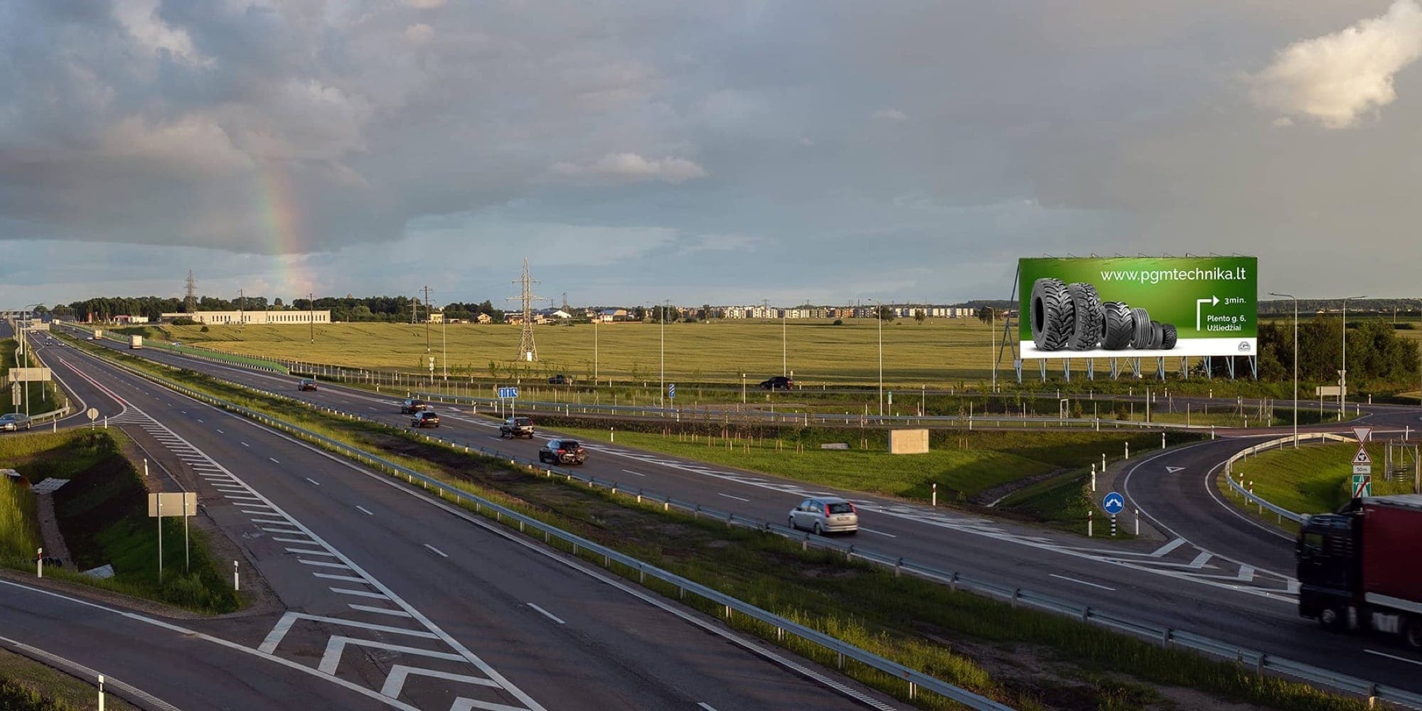 Autostrada A1, Klaipėda - Kaunas (partea dreaptă), 105 km de Vilnius