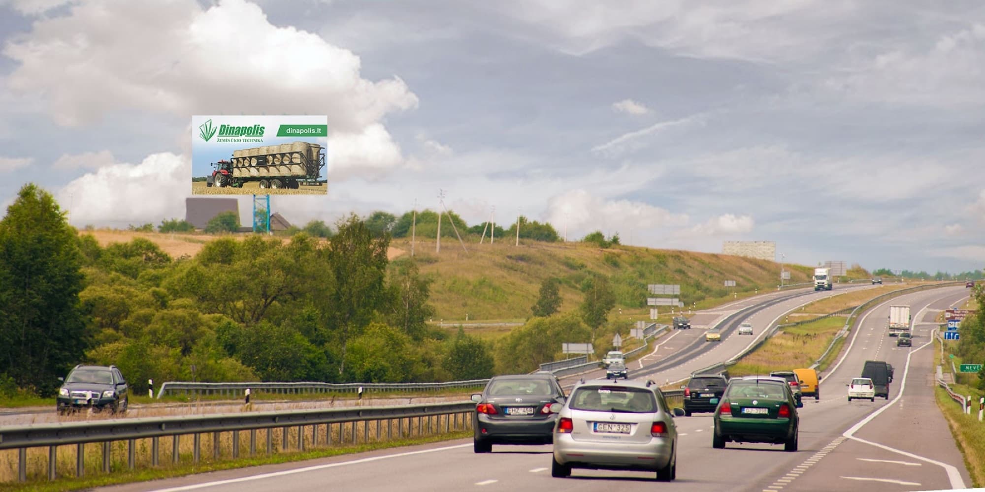 Autostrada A1, Kłajpeda - Kowno (prawa strona) — Stojak reklamowy Pagrindiniai keliai