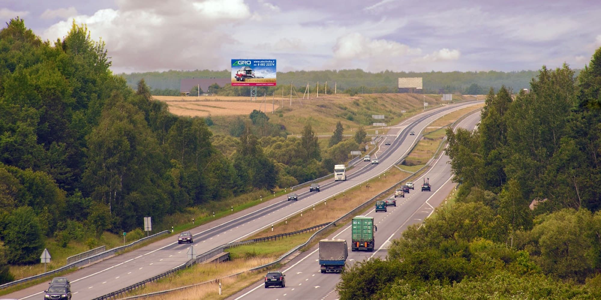 Autostrada A1, Kłajpeda - Kowno (prawa strona) — Stojak reklamowy Pagrindiniai keliai
