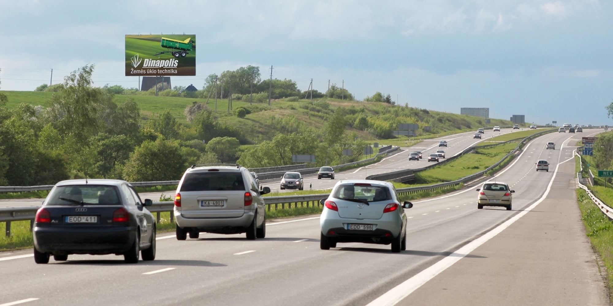 Automagistralė A1, Klaipėda - Kaunas (dešinėje pusėje) — Reklamos stendas Pagrindiniai keliai