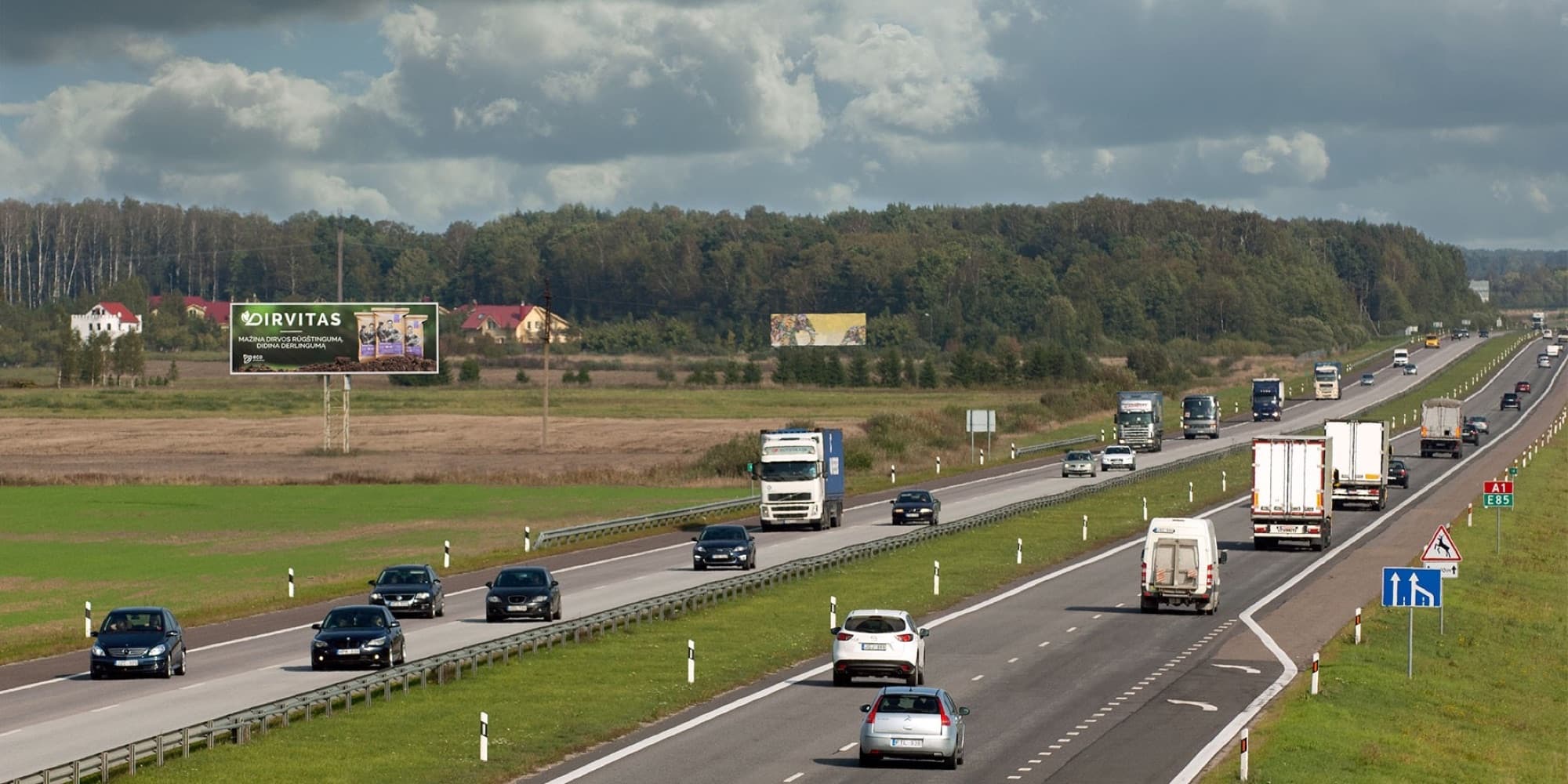 Kiirtee A1, Klaipėda - Kaunas (vasakul pool), 297 km Vilniusest
