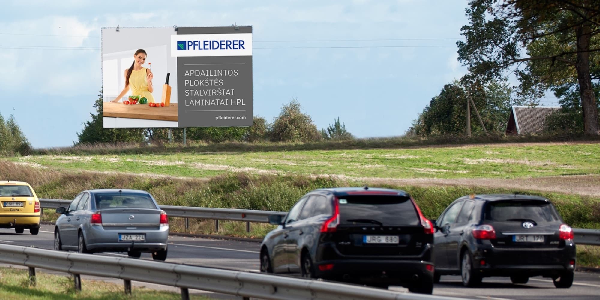 Valtatie A1, Vilna - Kaunas (oikealla puolella), 55 km Vilnasta