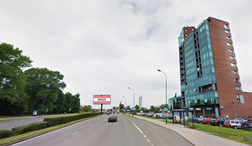 Reklameboard ved Baltijos pr. og Minijos g. krydset, Klaipėda