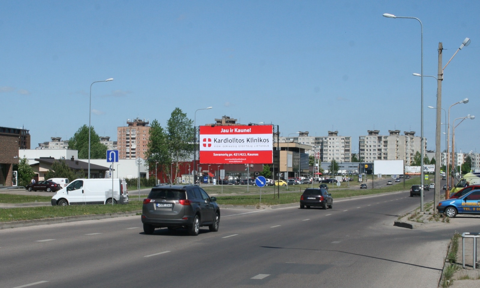 Reklamos stendas Baltų pr, prie PC "BALTAI", Kaunas (A pusė) — Reklamos stendas Kaunas