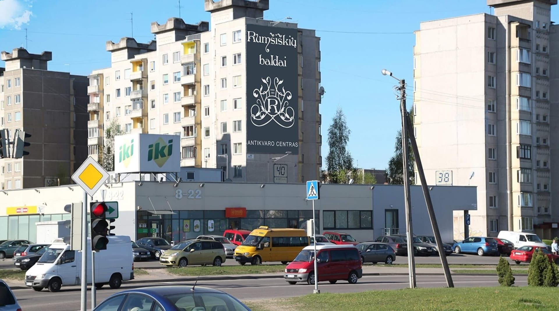 Reklamos stendas Jotvingių g. ir Kuršių g. sankryža, Kaunas — Reklamos stendas Kaunas
