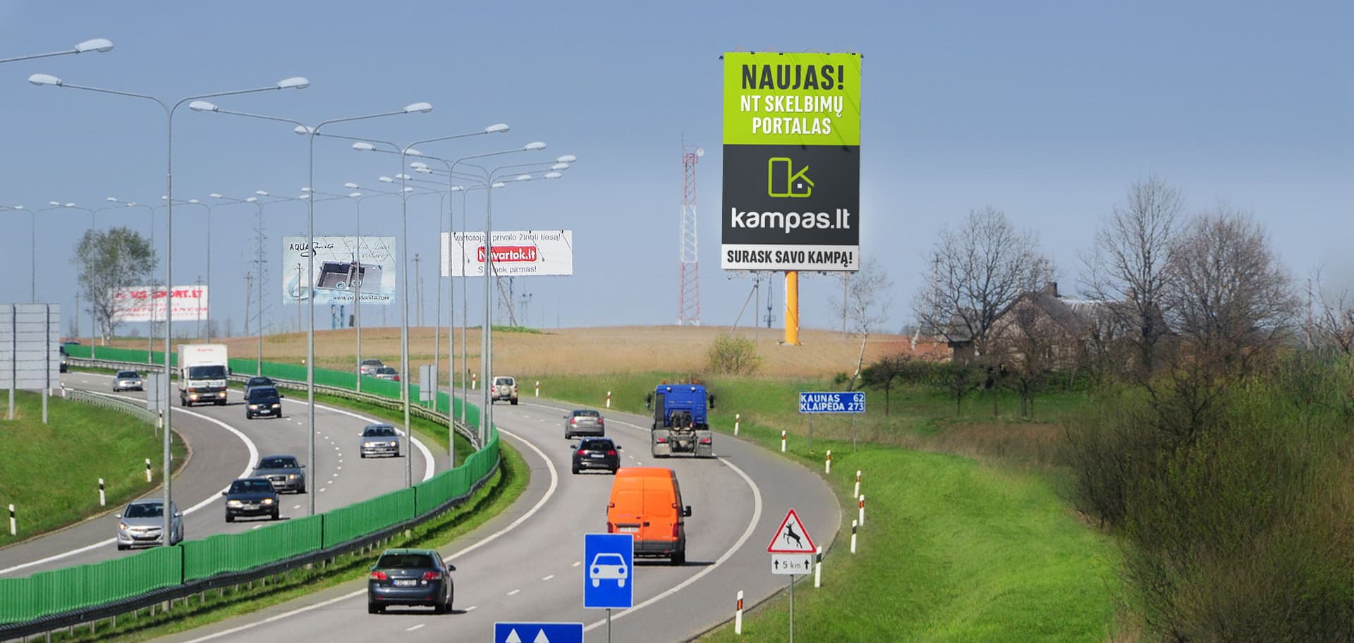 Kaunas - Vilnius, 40,2 km iki Vilniaus (kairėje pusėje)