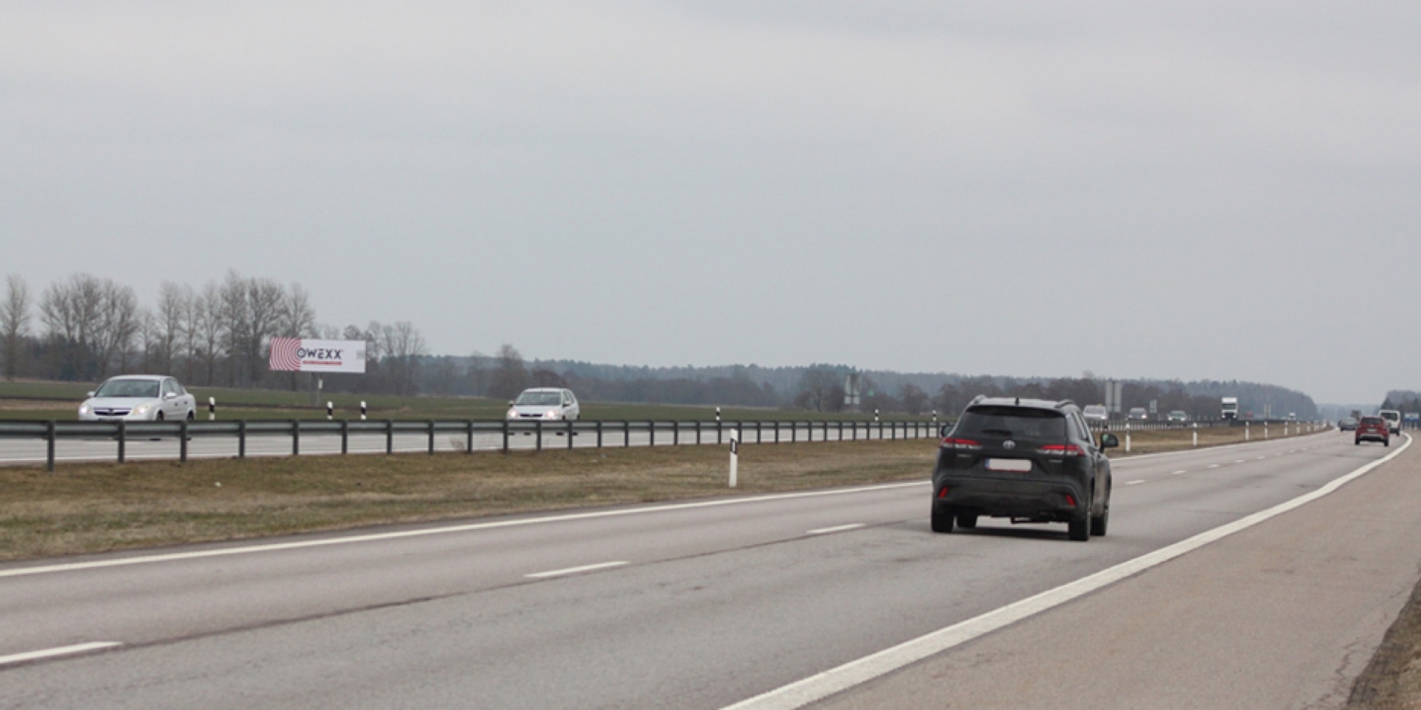 Reklamos stendas Klaipėda - Kaunas - Vilnius, 183 km iki Vilniaus I (kairėje pusėje) — Reklamos stendas Pagrindiniai keliai