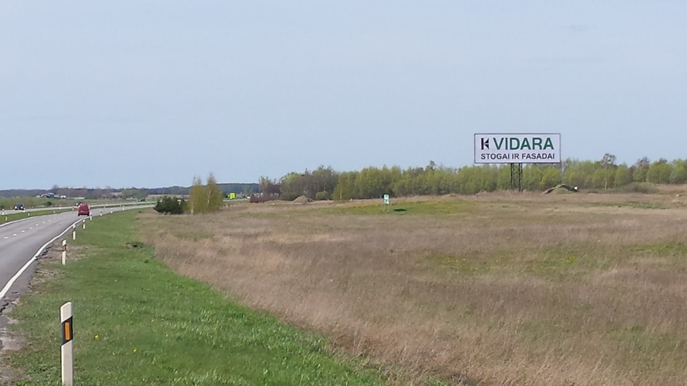 Reklamos stendas Klaipėda – Palanga (12 km.)