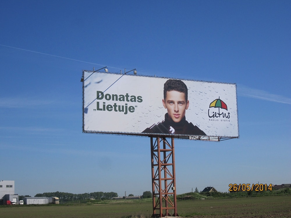 Reklamos stendas – Klaipėda–Palanga kelias 2km, Klaipėdos r., Klaipėda, B pusė