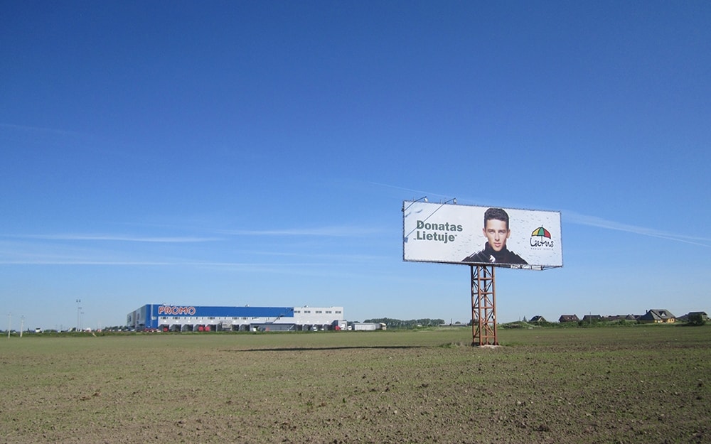 Reklamos stendas – Klaipėda–Palanga kelias 2km, Klaipėdos r., Klaipėda, A pusė