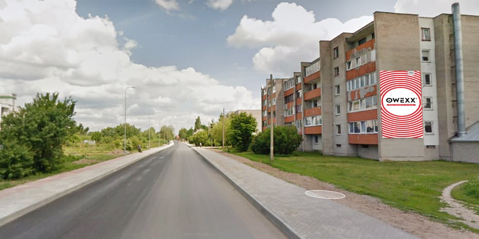 Reklamos stendas Klaipėdos g. 133B, Kretinga — Reklamos stendas Kretinga