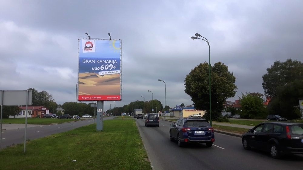 Reklamos stendas Minijos g., Klaipėda (B pusė) — Reklamos stendas Klaipėda