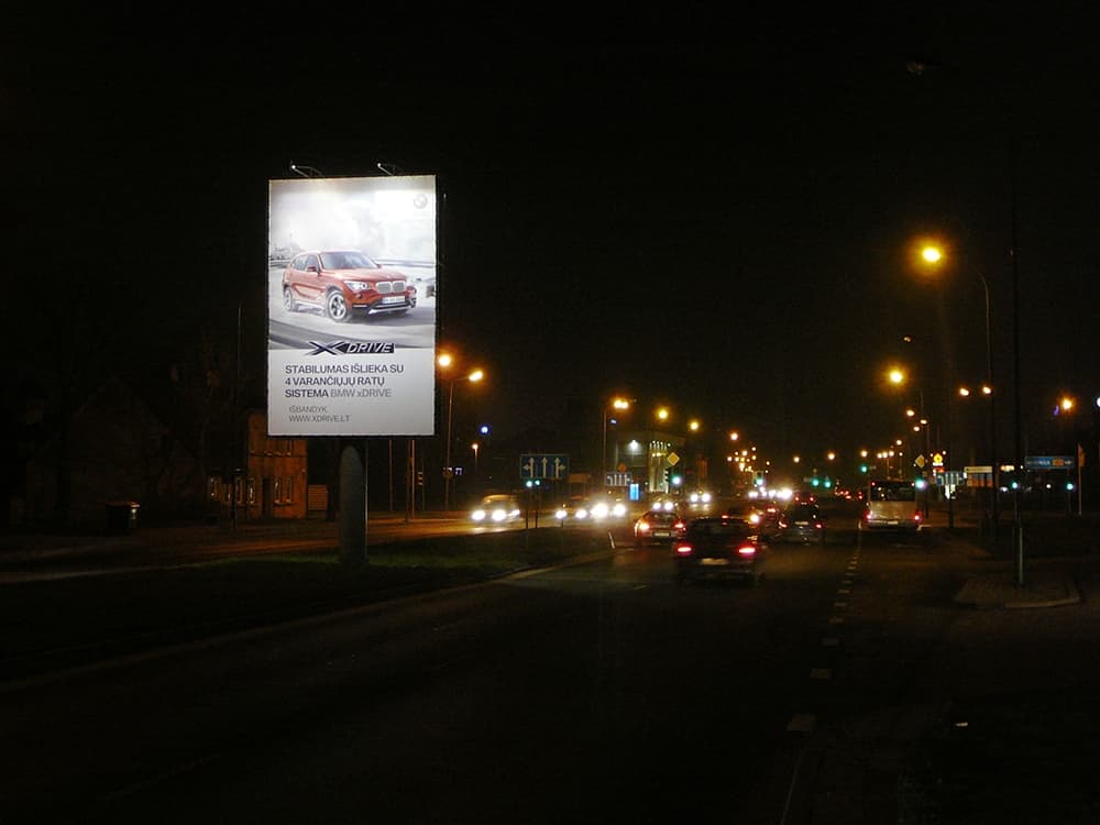 Reklamos stendas Minijos g., Klaipėda (B pusė)