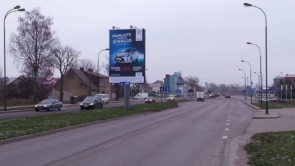 Reklamos stendas Minijos g., Klaipėda (A pusė)