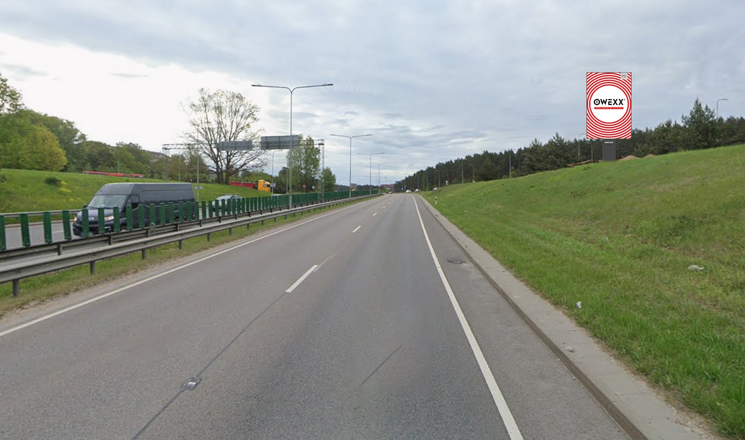 Reclamebord Oslo g. (vanaf de markt van Gariūnai), Vilnius — Reclamebord Vilnius