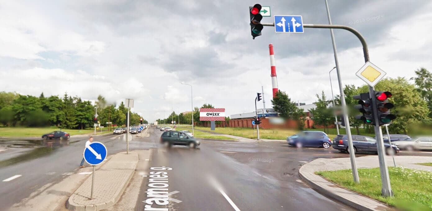 Reklamos stendas Pramonės g. ir Išradėjų g. sankirta (Link Pabalių turgaus), Šiauliai