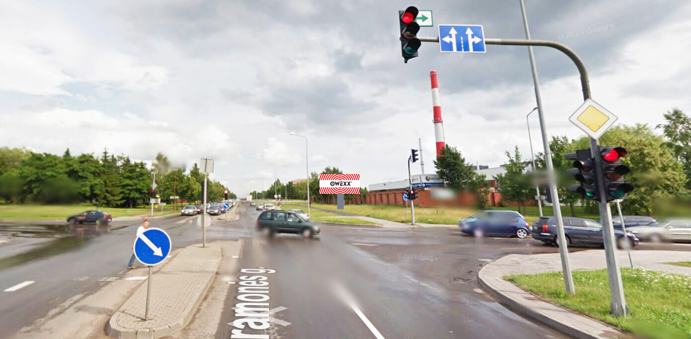 Reklamos stendas Pramonės g. ir Išradėjų g. sankirta (Link Pabalių turgaus), Šiauliai — Reklamos stendas Šiauliai
