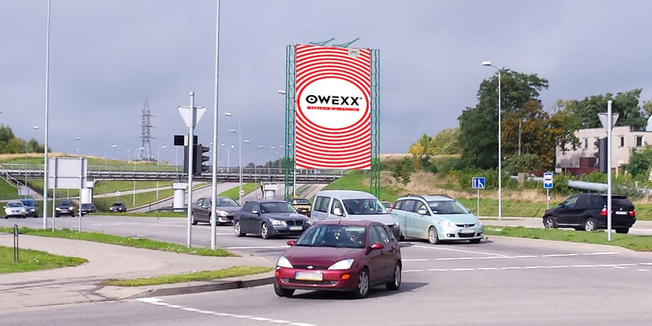 Reklamos stendas Prie Šiaurės pr. ir Liepų g. sankryžos, nuo Liepų g., Klaipėda