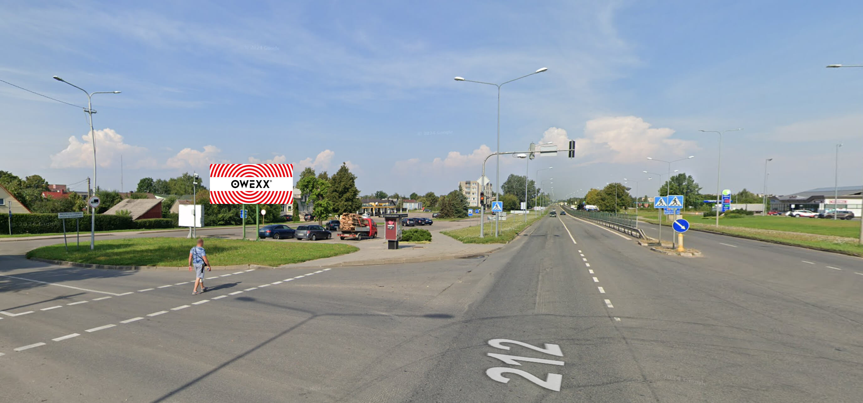 Reklamos stendas Šiaulių g. ir Gedimino g. sankirta, Radviliškis (Kairė pusė) — Reklamos stendas Radviliškis
