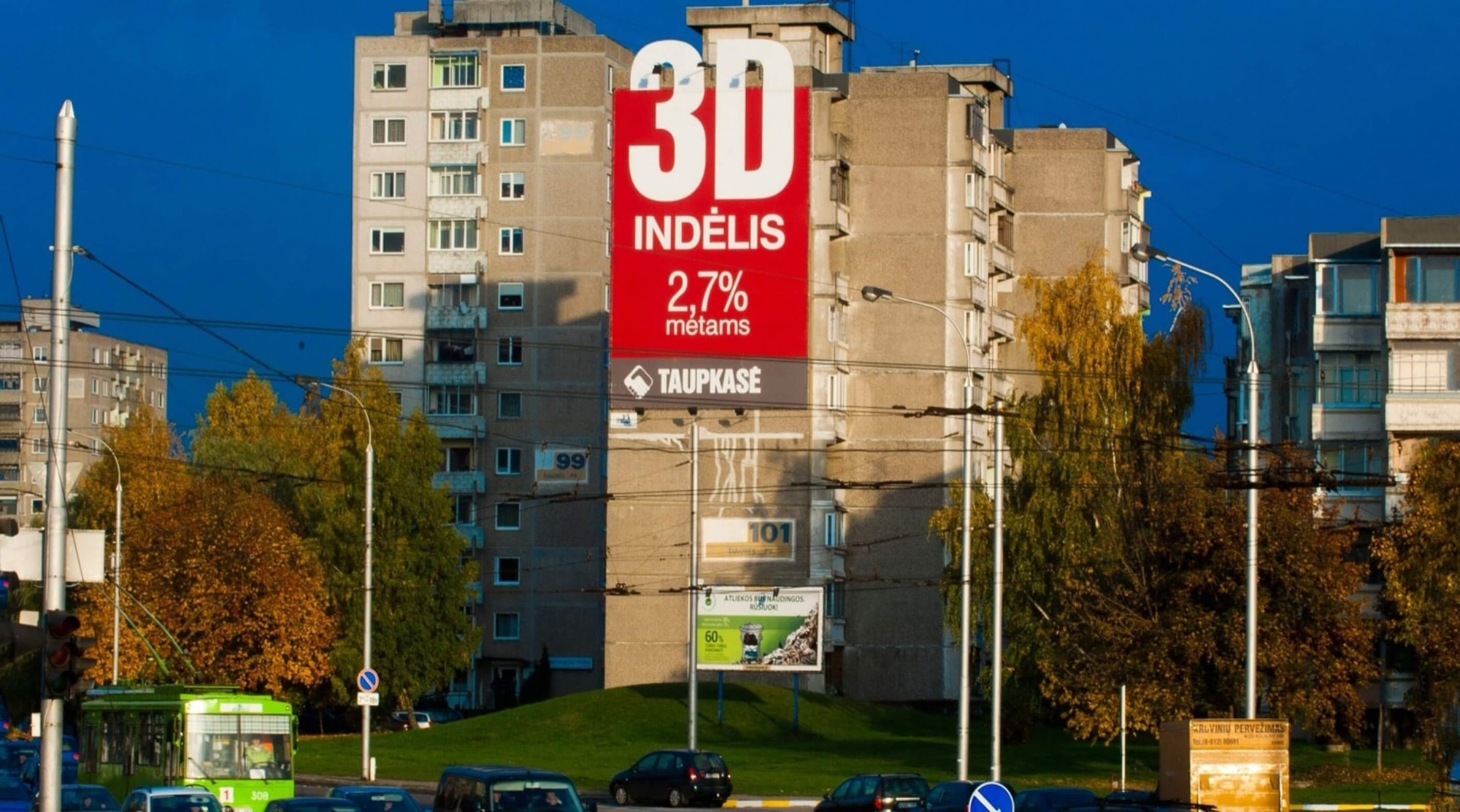 Reklamos stendas – Šiaurės pr. 101, Kaunas — Reklamos stendas Kaunas