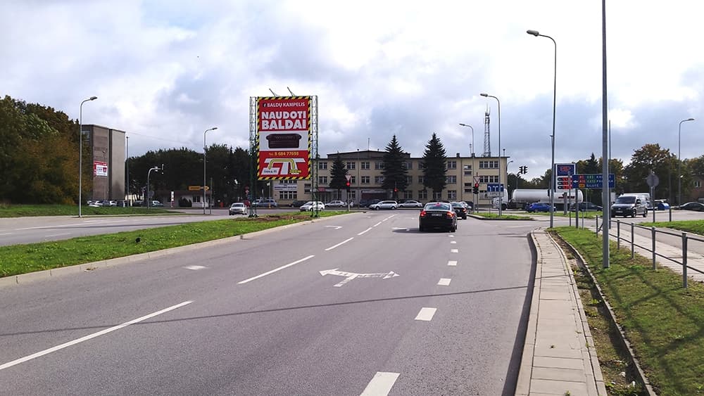 Reklameplakat ved Šiaurės pr., Klaipėda (B-side) — Reklamos stendas Klaipėda
