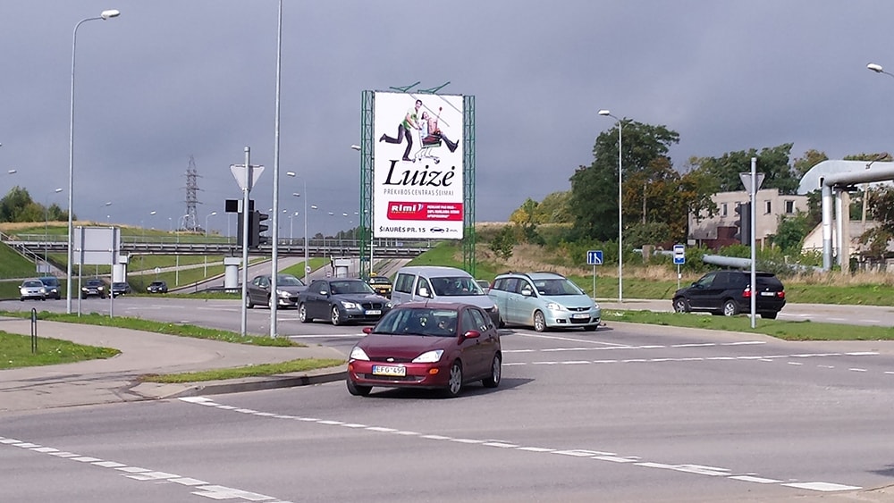 Reklamos stendas Šiaurės pr., Klaipėda (A pusė)