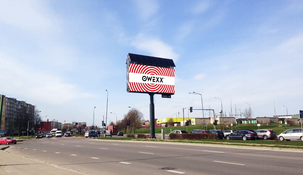 Reclamebord Šilutės pl. en Statybininkų pr. kruispunt, Klaipėda