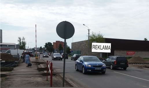 Reklamos stendas – Smėlynės g. (prie pervažos), Panevėžys — Reklamos stendas Panevėžys