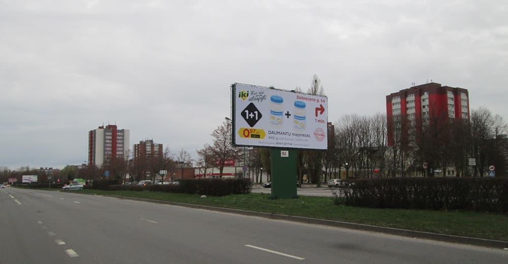Reklamos stendas Taikos pr. 105, Klaipėda (B pusė)