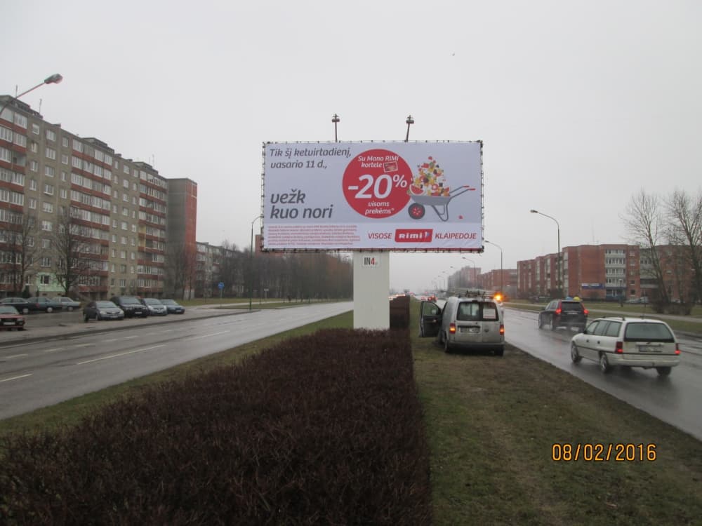 Reklameplakat – Taikos pr. 119E, Klaipėda, B-side — Reklamos stendas Klaipėda