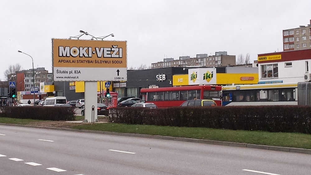Reklamos stendas – Taikos pr. 119E, Klaipėda, B pusė — Reklamos stendas Klaipėda