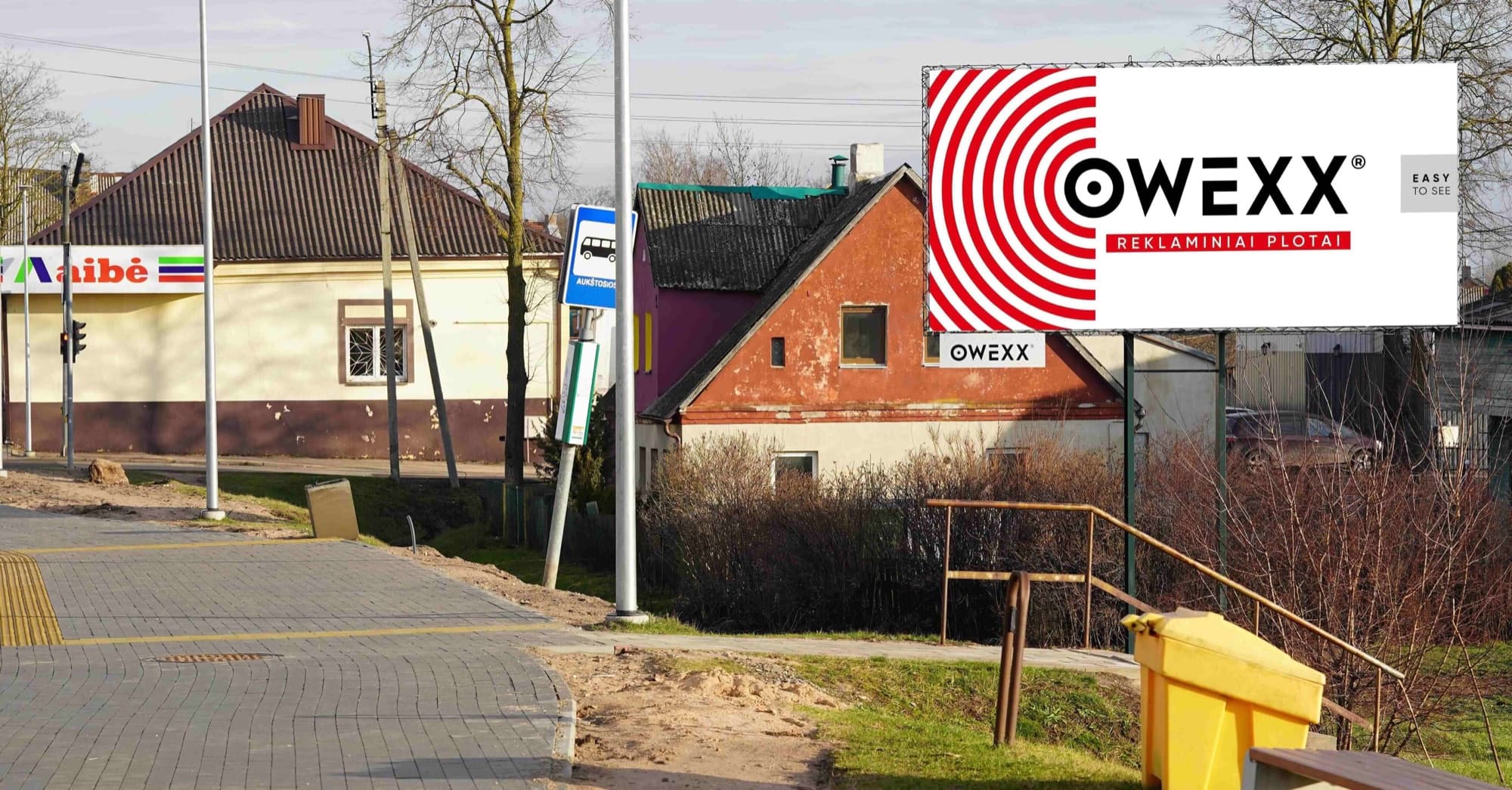 Reklamos stendas Tilžės g. prie Ilgosios g. nuo centro, Šiauliai