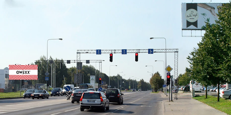 Reklamos stendas Veiverių g., prie "Maxima bazė" 150 B, nuo centro, Kaunas — Reklamos stendas Kaunas