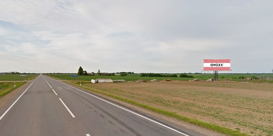 Reklamos stendas Via Baltia, Kaunas - Panevėžys, 18 km nuo Kauno (dešinėje pusėje) — Reklamos stendas Pagrindiniai keliai