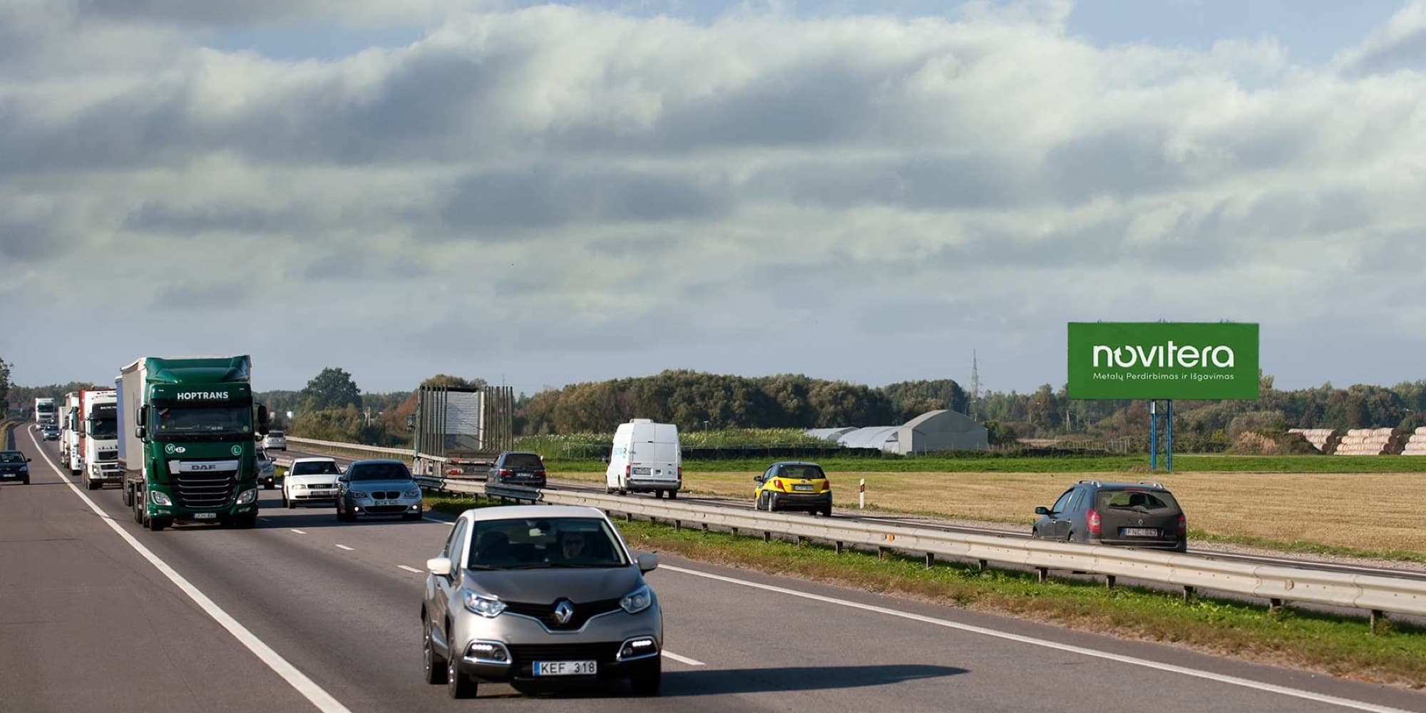 Reklamos stendas Via Baltica kelias, Marijampolė - Kaunas (dešinėje pusėje), 2 km nuo Kauno