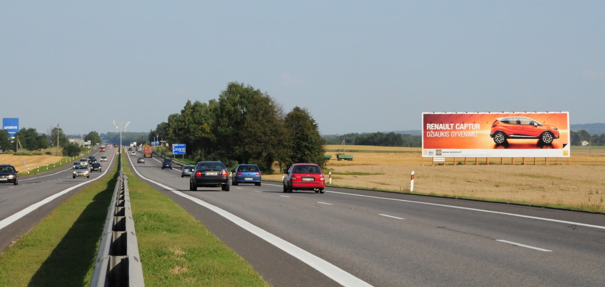 Reklamos stendas Kaunas - Vilnius, 70,7 km iki Vilniaus (dešinėje pusėje)