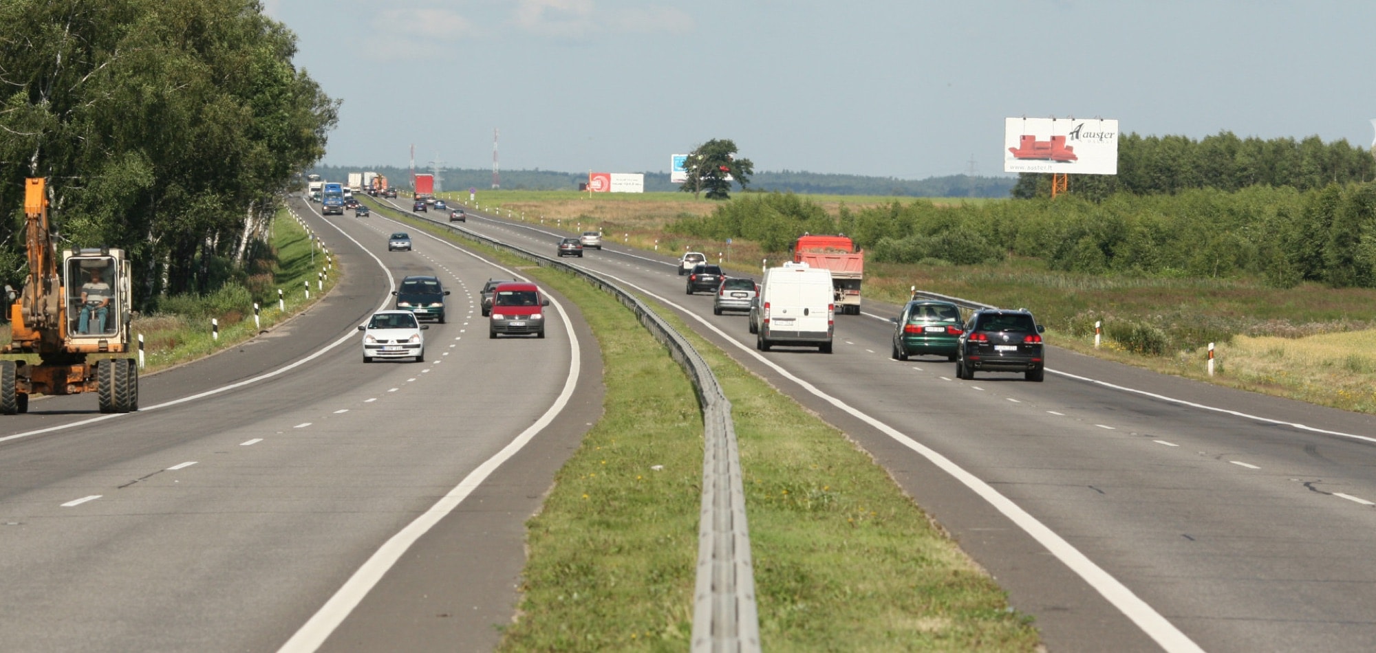 Vilnius - Kaunas, 72 km nuo Vilniaus (dešinėje pusėje) — Reklamos stendas Pagrindiniai keliai