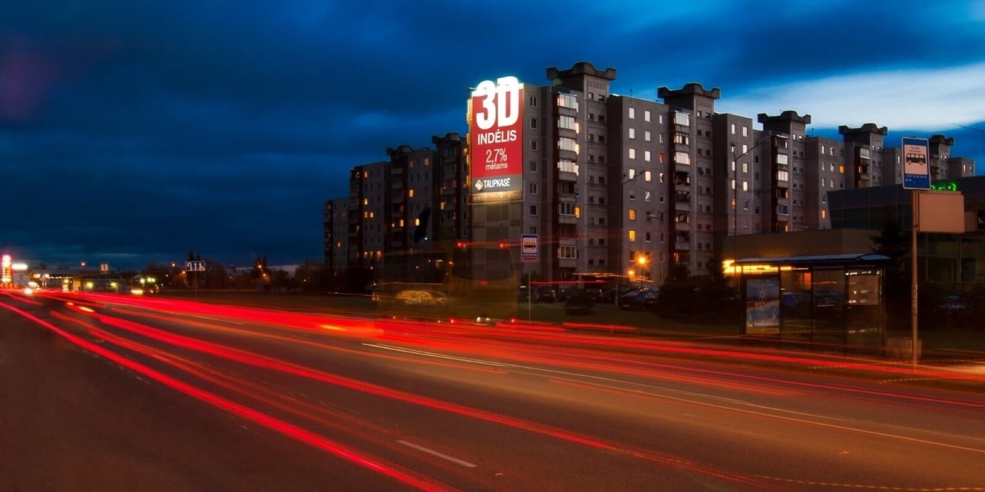 Reklamos stendas – Žemaičių pl. 40, prie PC IKI, link centro, Kaunas, A pusė — Reklamos stendas Kaunas