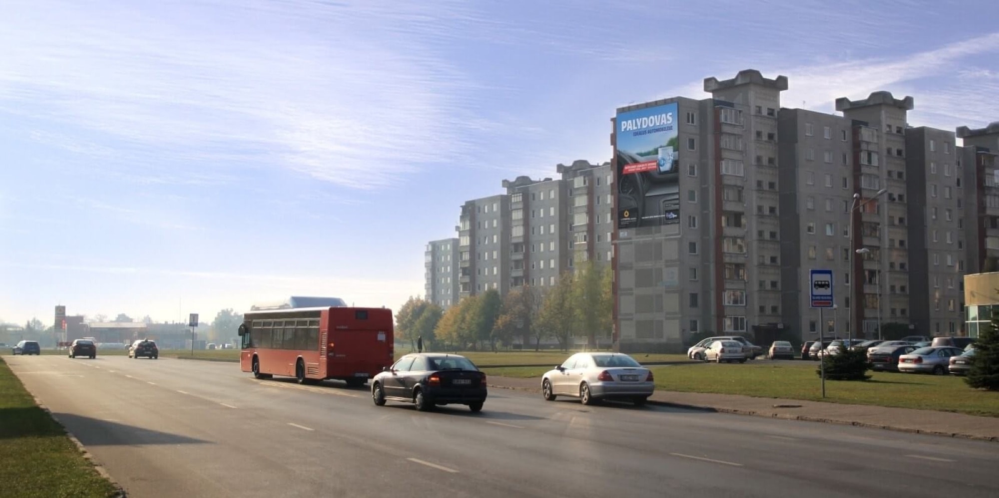 Reklamos stendas – Žemaičių pl. 40, prie PC IKI, link centro, Kaunas, B pusė — Reklamos stendas Kaunas